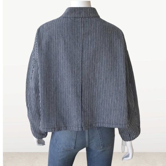 NWT! The Great Pilot Striped Jacket Vintage Hickory Striped Size 3 - Picture 10 of 15